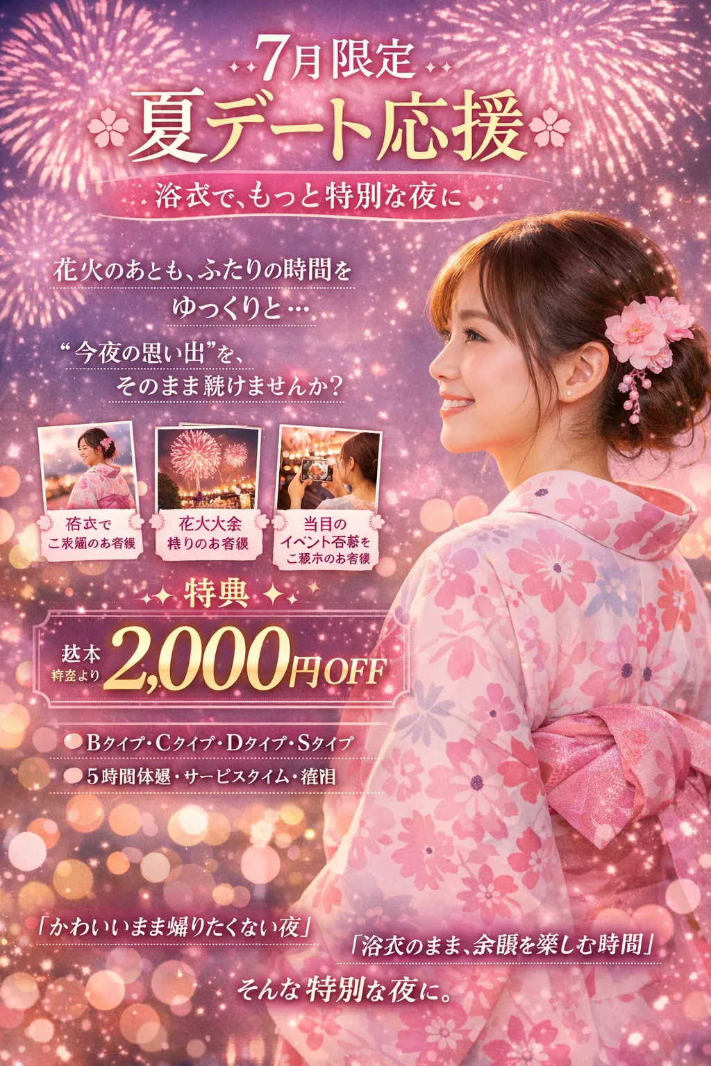 7月限定の夏デート応援イベントの詳細